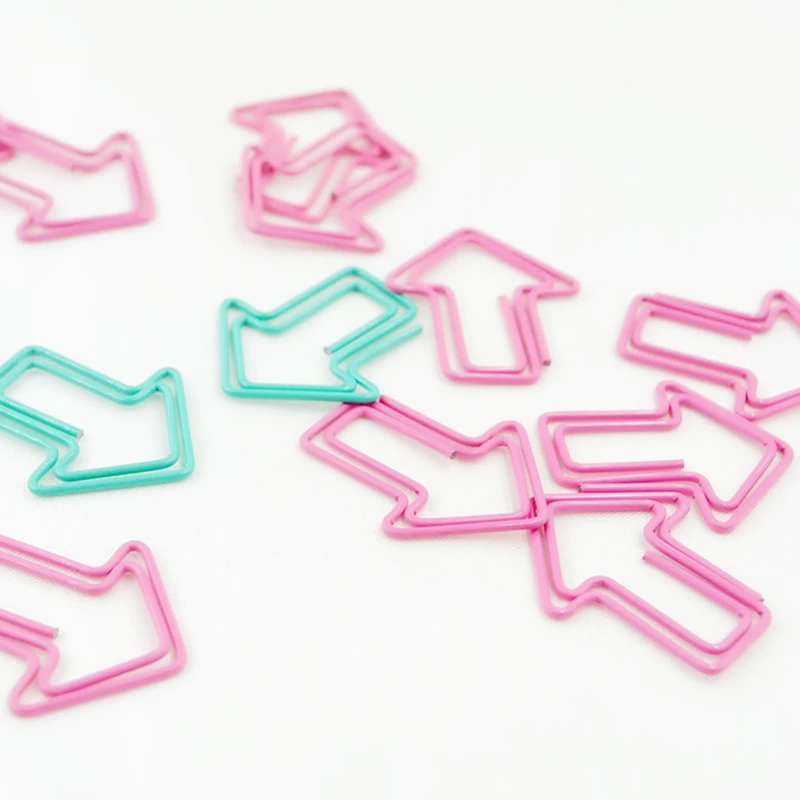 

30Pcs/Box Colorful Arrow Bookmark Planner Paper Clip Metal Binder Material Bookmarks for Book Stationery School Office Supplies