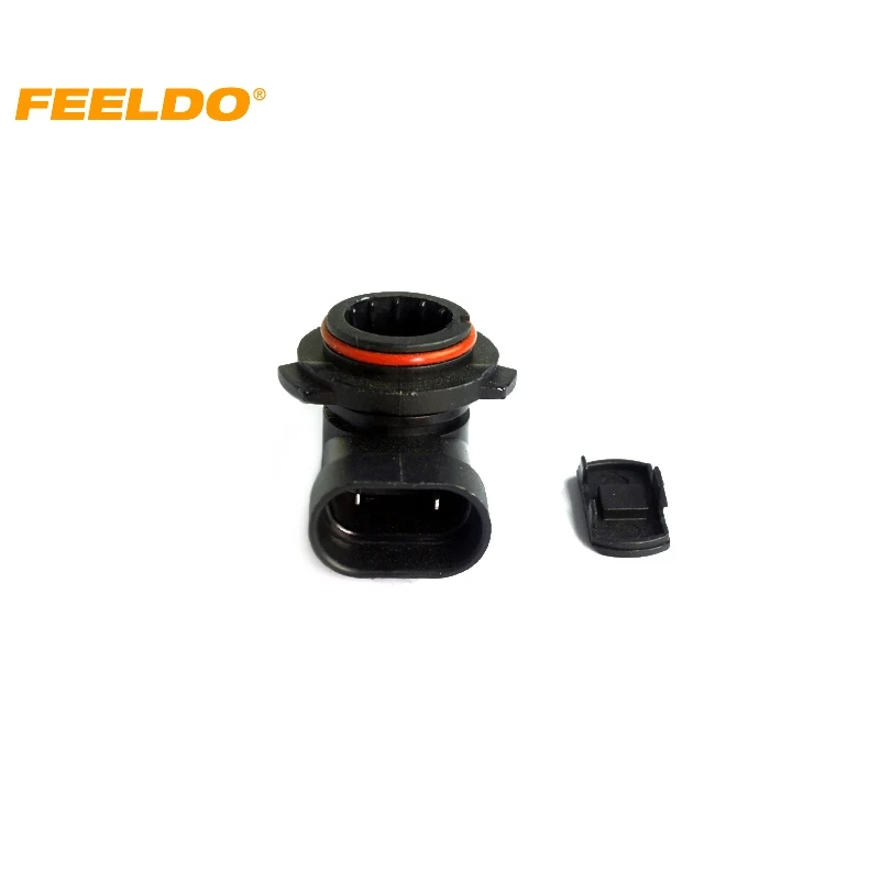 

FEELDO 2Pcs Car 9012/H1R2 LED Bulb Socket Brake Turn Signal Light Harness Wire Plug Connector #FD1044