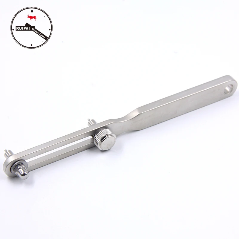 Watch Tool 2 Point Adjustable Stainless Steel 55mm Bigger Size Opener Wrench Watch Back Case Opening Tool for watchmakers