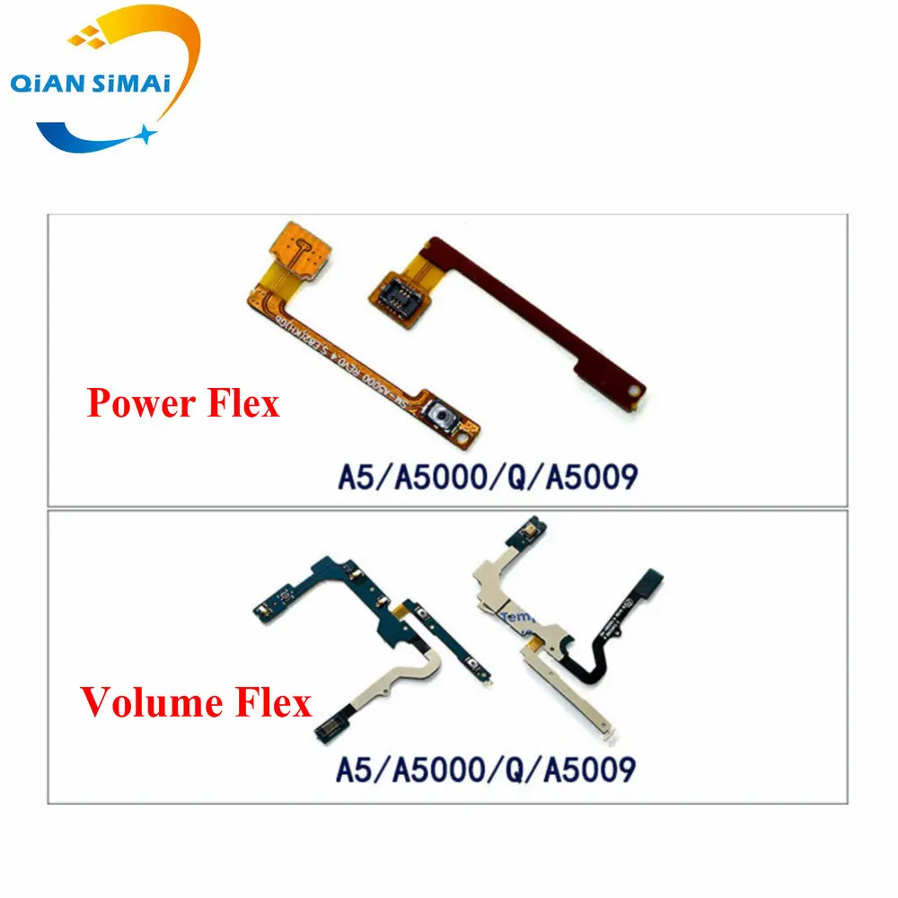 

QiAN SiMAi 1PCS New 100% High Quality Power On/Off / Volume Up/Down button Flex Cable For Samsung A5 A5000 A5000Q A5009