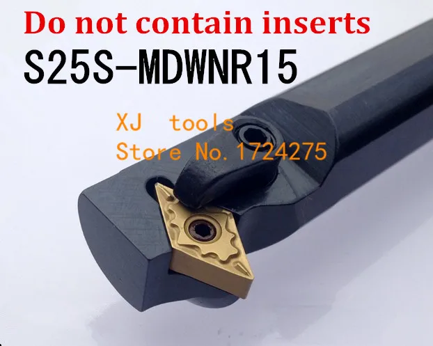 S25S-MDWNR15 25mm 62.5degree Lathe Cutting Tools CNC Turning Tool Machine Tools Internal Metal Lathe Tool Boring Bar MDWNR