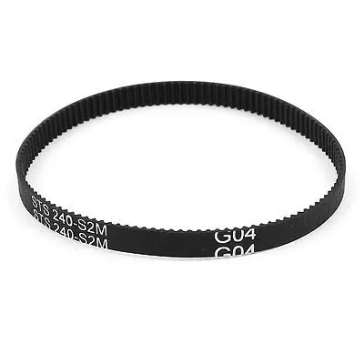 1Pc S2M-240 120 Teeth 2mm Pitch 6mm Width Industrial Timing Belt Black