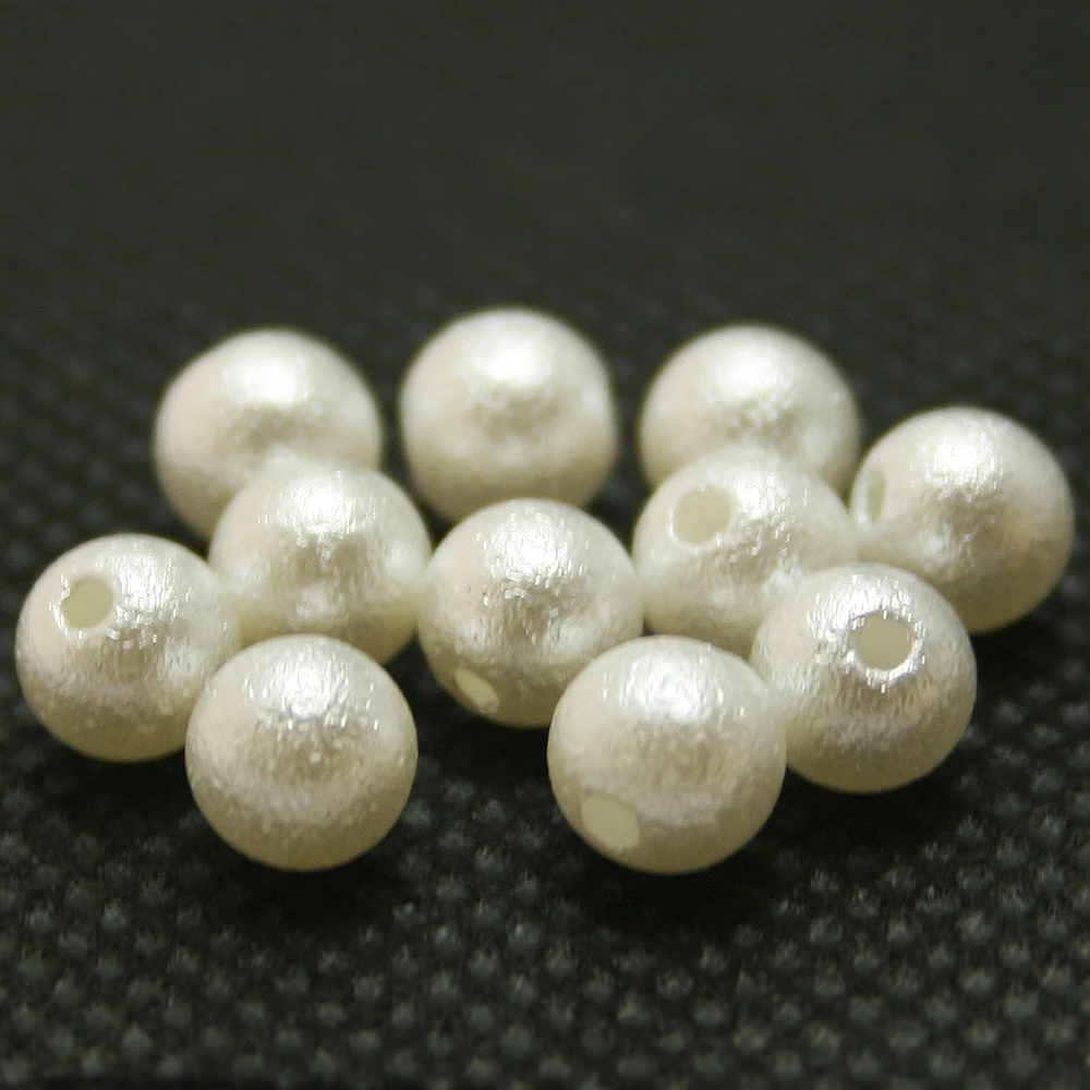 European Beads 4-20mm ABS White Imitation Pearl Beads Round Jewelry Bead Wrinkled skin fit DIY Bracelet Making