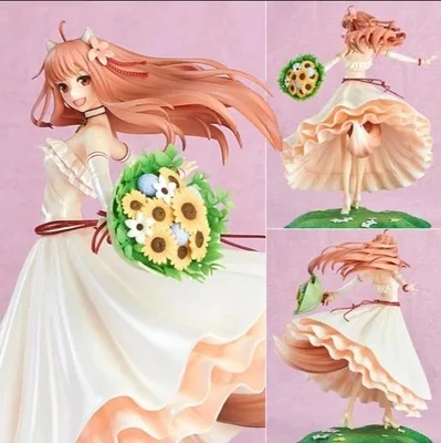 NEW 24cm Spice and Wolf Holo marry Wedding dress Action figure toys doll Christmas gift no box