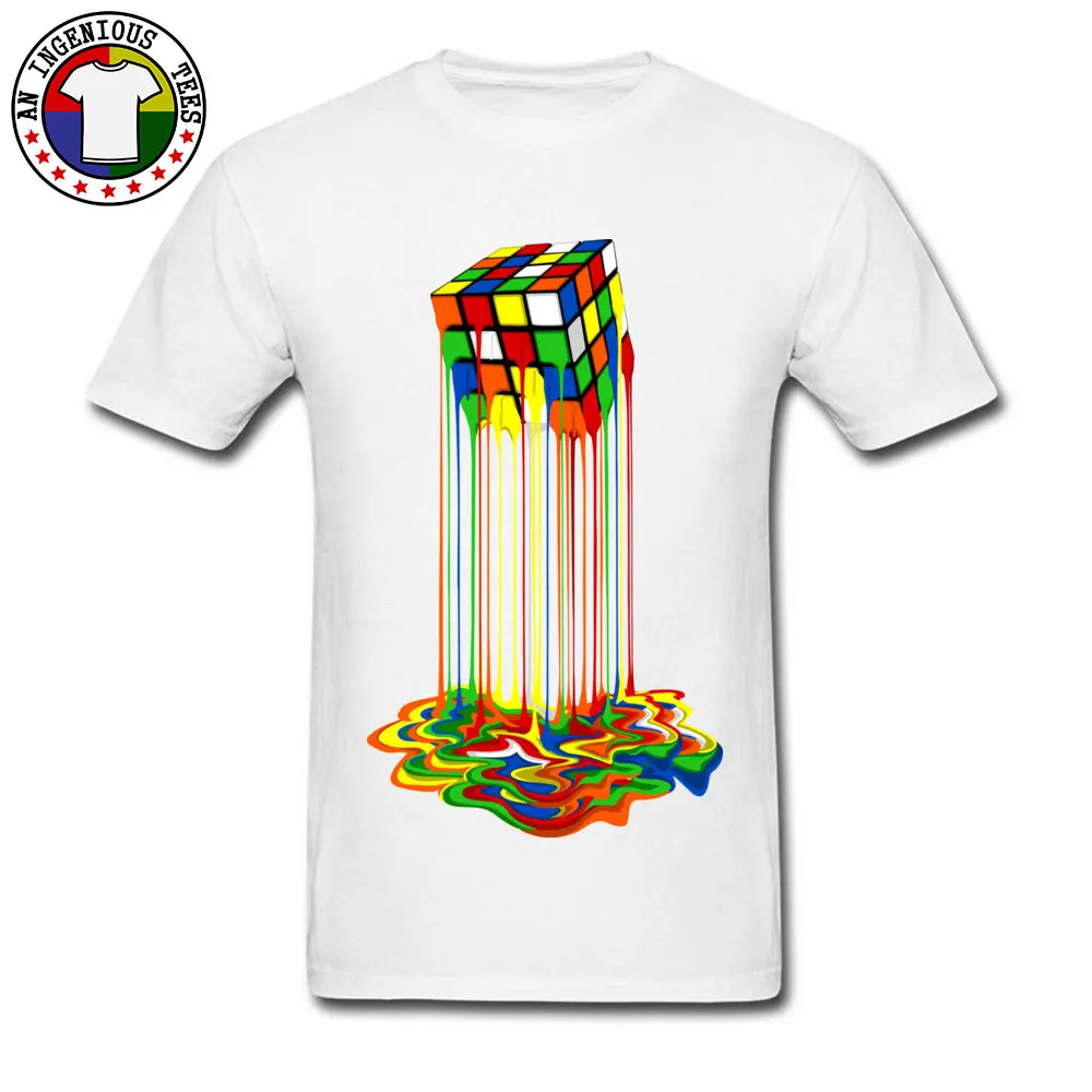 Nieuwe Tshirt Regenboog Abstractie Gesmolten Afbeelding Pure Katoen Jong T-shirt Beste Gift Mannen Tops & Tees Goede Kwaliteit