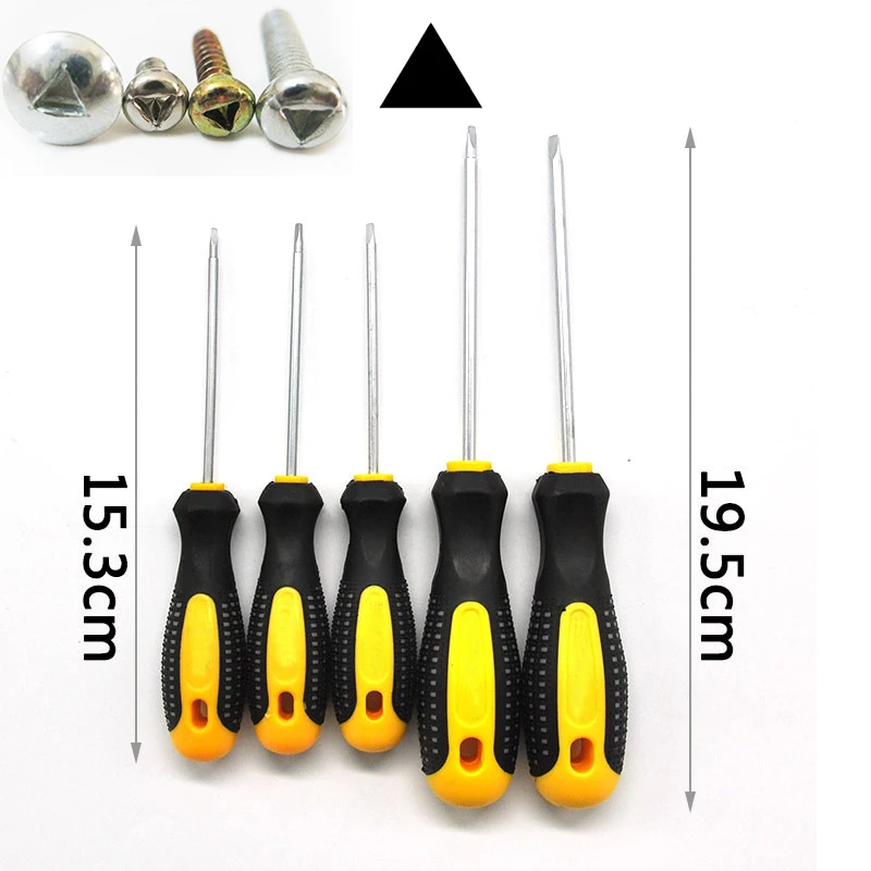 5 pz/set Set di Cacciaviti Triangolari 1.8/2.3/2.6/3.0 Triangolare Bit Vite diver pack Magnetico Durevole Multitool Set di utensili manuali