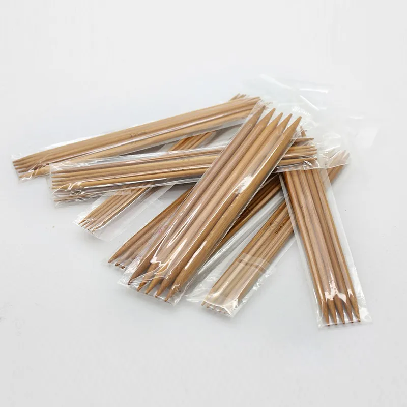 

55Pcs 11 Sizes 13cm Bamboo Knitting Needles Crochet Hooks Double Pointed Carbonized Sweater Needle Weave Craft