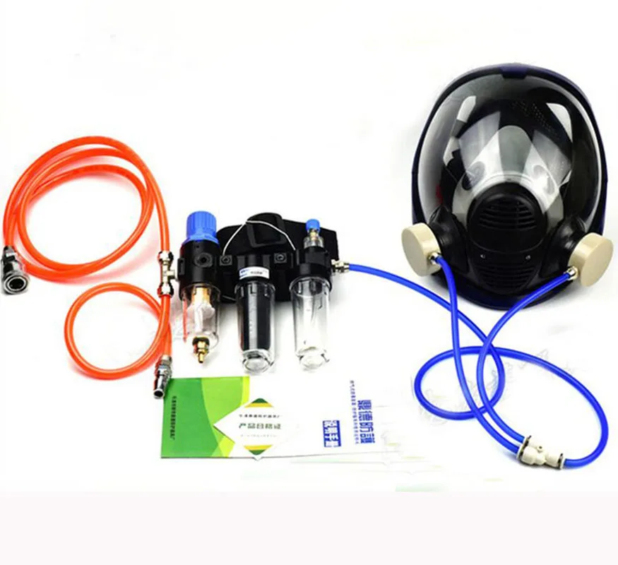 

Hot Three-In-One Function Supplied Air Fed Industry Respirator System 6800 Full Face Gas Mask Respirator