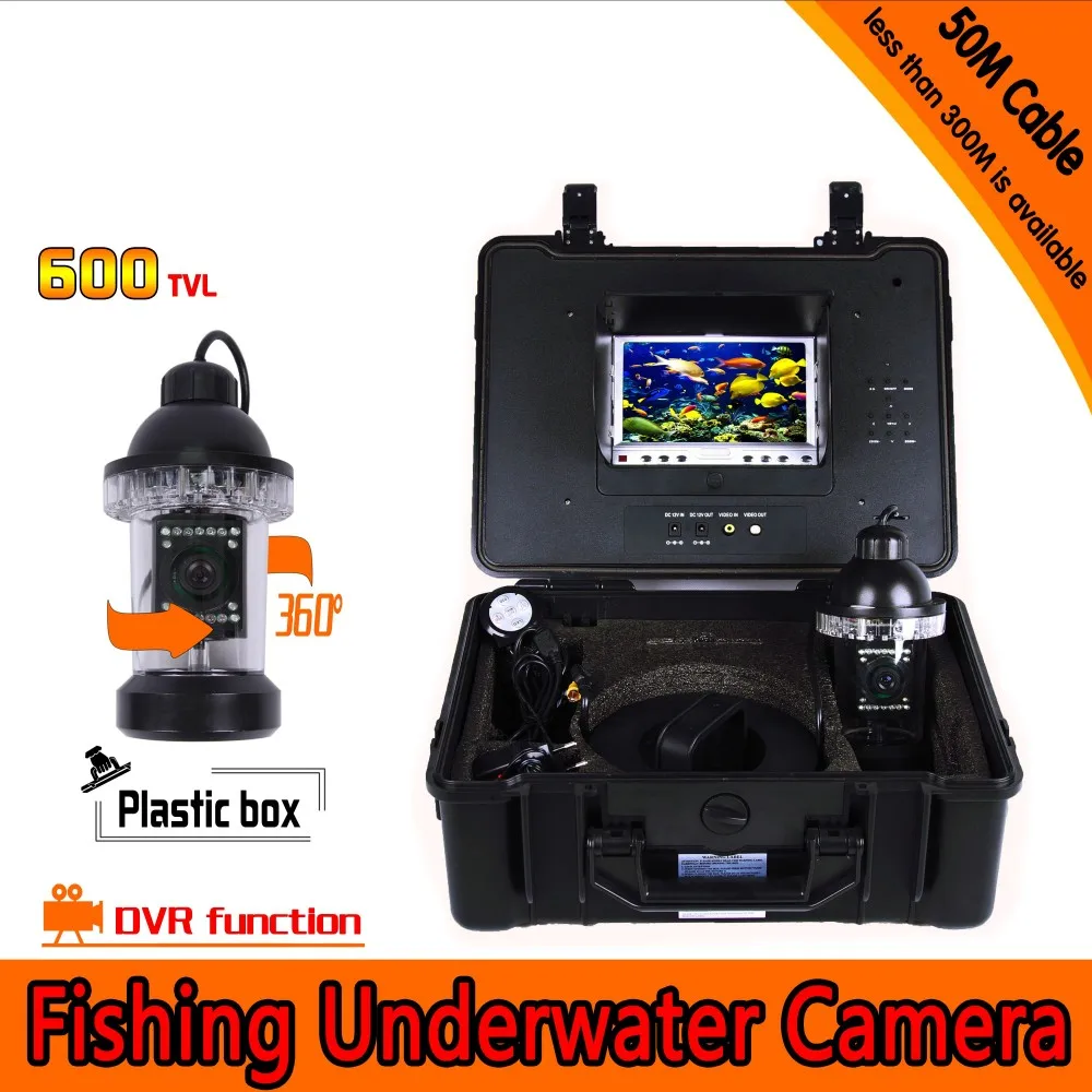 Imagem -03 - Kit de Câmera de Pesca Subaquática de 50 Metros de Profundidade com 360 Câmera Rotativa & Polegada Monitor com Dvr Built-in & Case de Plásticos Duros