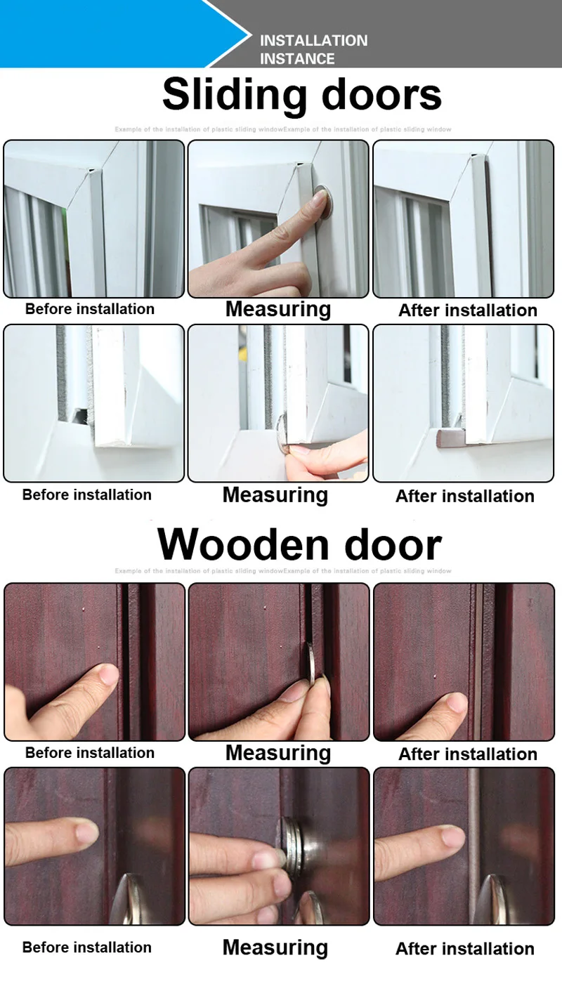 6 Mt/los I-D Typ Silikon Gummi Dicht Streifen Für Tür/Fenster Sound Isolierende Streifen Selbst-klebeband Fenster isolierung Dichtung – Detail 9
