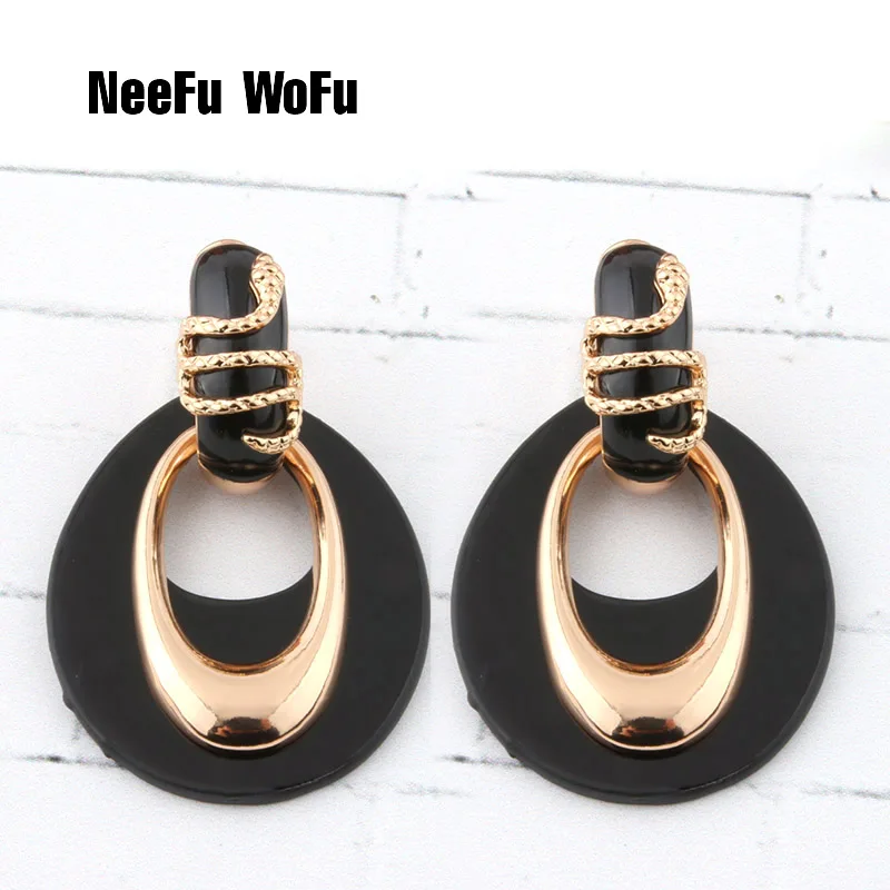 NeeFu WoFu Snake Earring flash Leather Alloy Drip Large Drop Big Earrings Woman stick Brinco Ear Oorbellen Christmas Gift