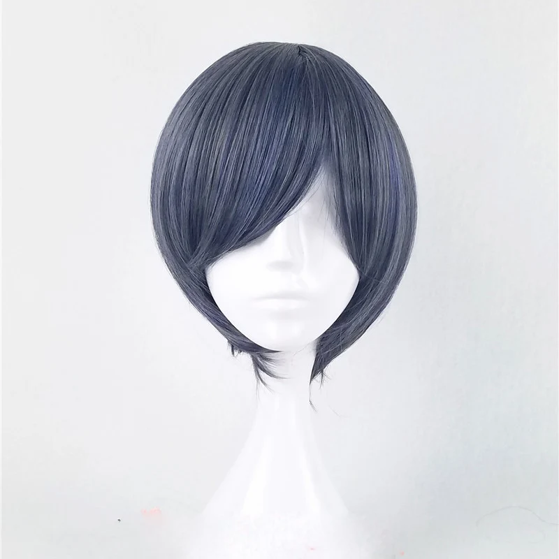 Black Butler Kuroshitsuji Ciel Phantomhive Grey Blue Cosplay Wig+Hairnet