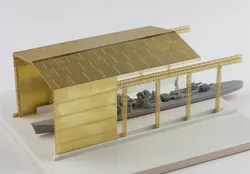 1/700 Dockyard Diorama Accessories - Covered repair dock #1  (Metal Military Building Model,Not Assembled,no boat)