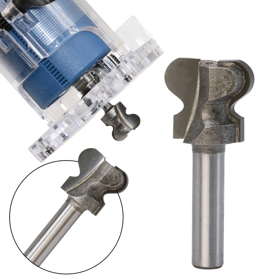 Imagem -02 - Shank Roteador Bits para Madeira Grau Industrial Duplo Dedo Bit Carpintaria Ferramentas de Moagem Madeira Cutterdouble Dedo Bit mm