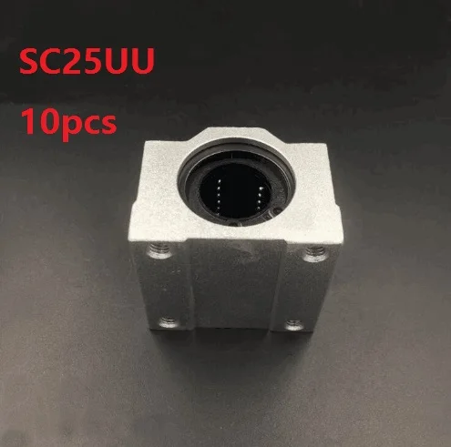 10pcs/lot SC25UU SCS25UU 25mm linear case unit linear block bearing blocks for CNC router 3D printer parts