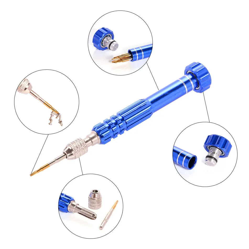 DIYFIX Precision ไขควงไฟฟ้าชุด S2เหล็กสำหรับ iPhone โทรศัพท์มือถือเครื่องมือซ่อม + Magnetizer Demagnetizer