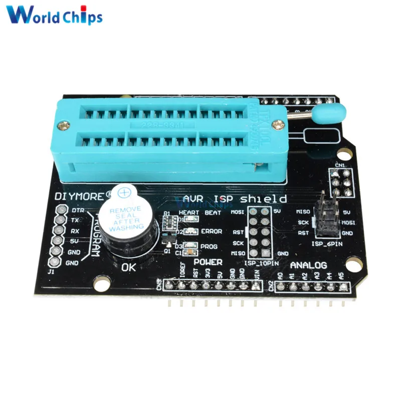 AVR ISP Shield Burning Bootloader Programmer Atmega328P Bootloader Module With Buzzer And LED Indicator for Arduino R3