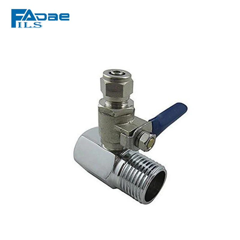 

Reverse Osmosis System Feed Water Adapter 1/2" to 1/4" Ball Valve Faucet Tap Feed