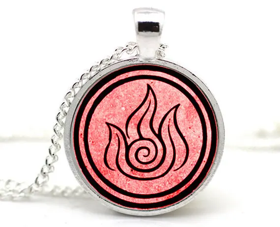 2017 New Avatar The Last Airbender Necklace Kingdom Jewelry Air Nomad Fire And Water Tribe Pendant Glass Dome Necklaces HZ1