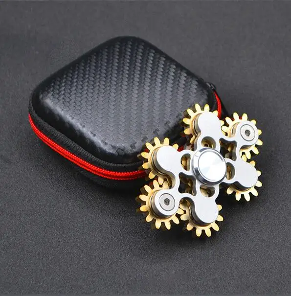 Mechanical Brass Gears Fidget Spinner Fingertip Finger Top Gyro Toys EDC ADHD Fidget Hand Spinner Spiral Desktop Anti Stress Toy