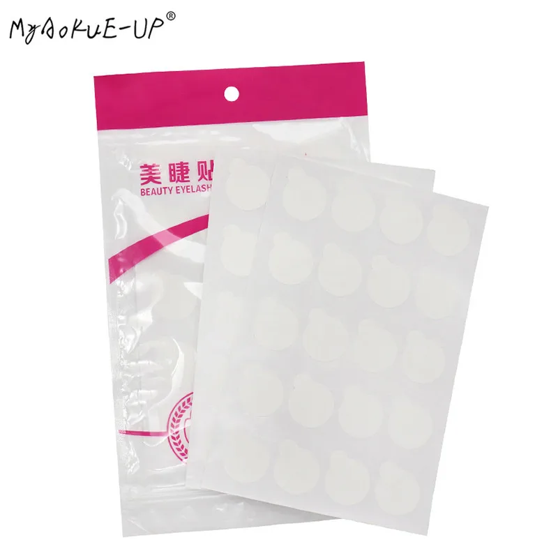 100 pcs/pack Glue Holder Pallet Sticker Disposable Eyelash Jade Stone Pads Eyelash Extension Makeup tools