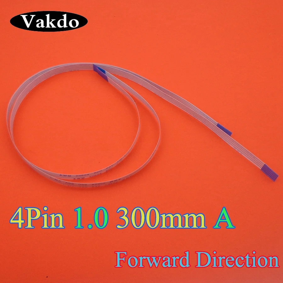 

5pcs/lot New FFC FPC flat flexible cable 1.0mm pitch 4pin 4 pin Forward Length 300mm Width 5mm Ribbon Flex Cable type A