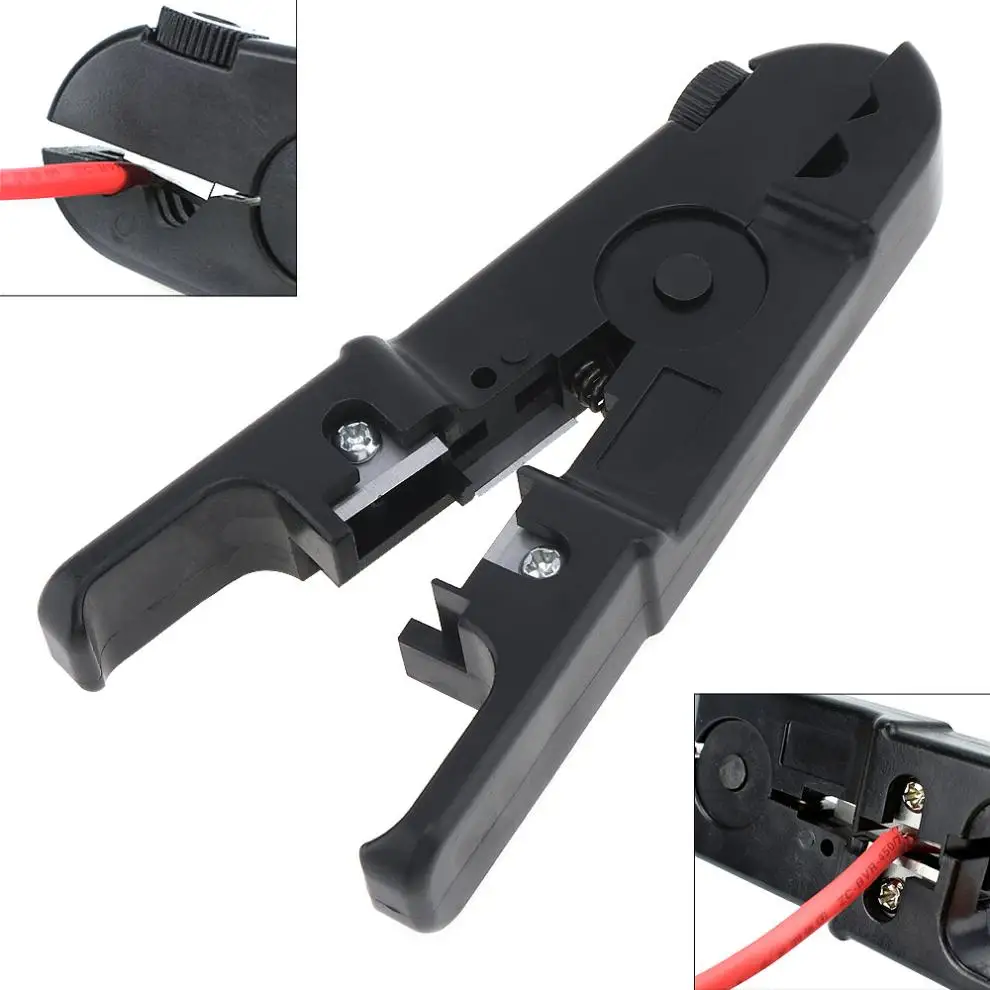 

Practical UTP / STP Adjustable Cable Stripping Pliers Automatic Network Stripper with SK-5 Blades and Rotary Button