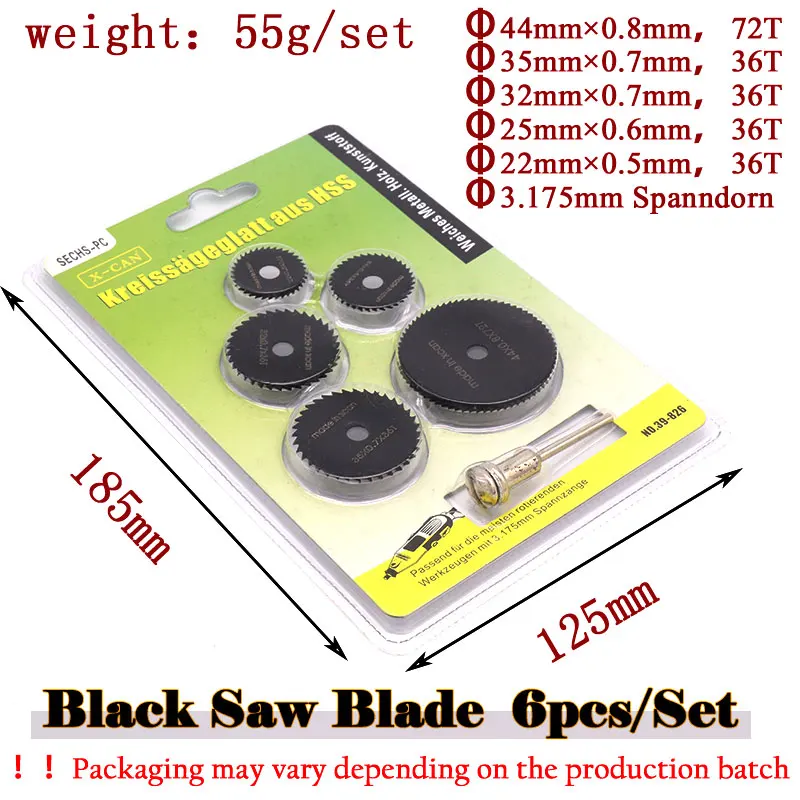 2/6/7pcs 22 to 50mm Mini Circular Saw Blades HSS Cutting Discs Accessories + Mandrel S For Dremel Rotary Tools Wood Cut Off