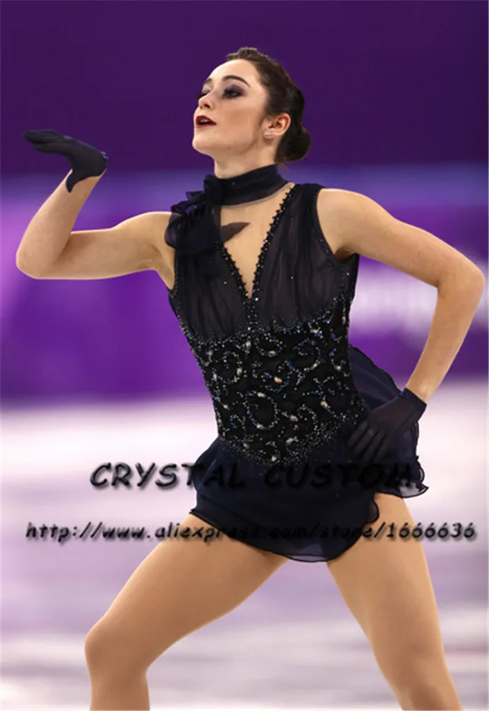 Crystal Custom Figure Skating Dress Girls New Brand Ice Skating Clothes For Competition DR4683