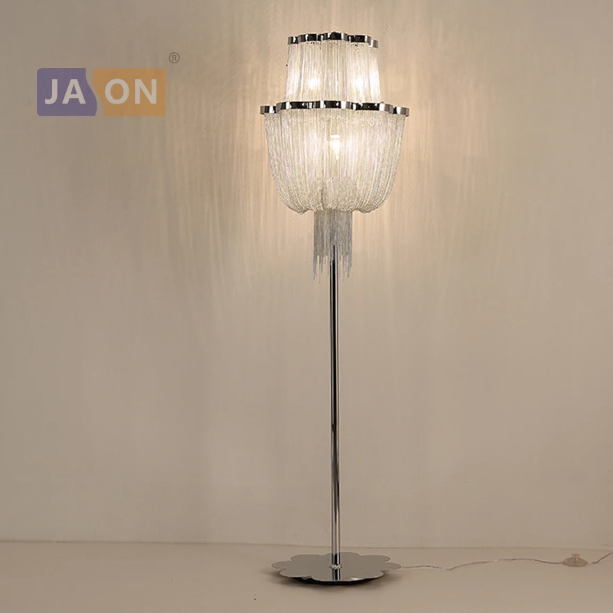 

led e14 Nordic Iron Alumunum Chain Chrome Gold Designer LED Lamp LED Light LED Floor Lamp Floor Light For Foyer Bedroom