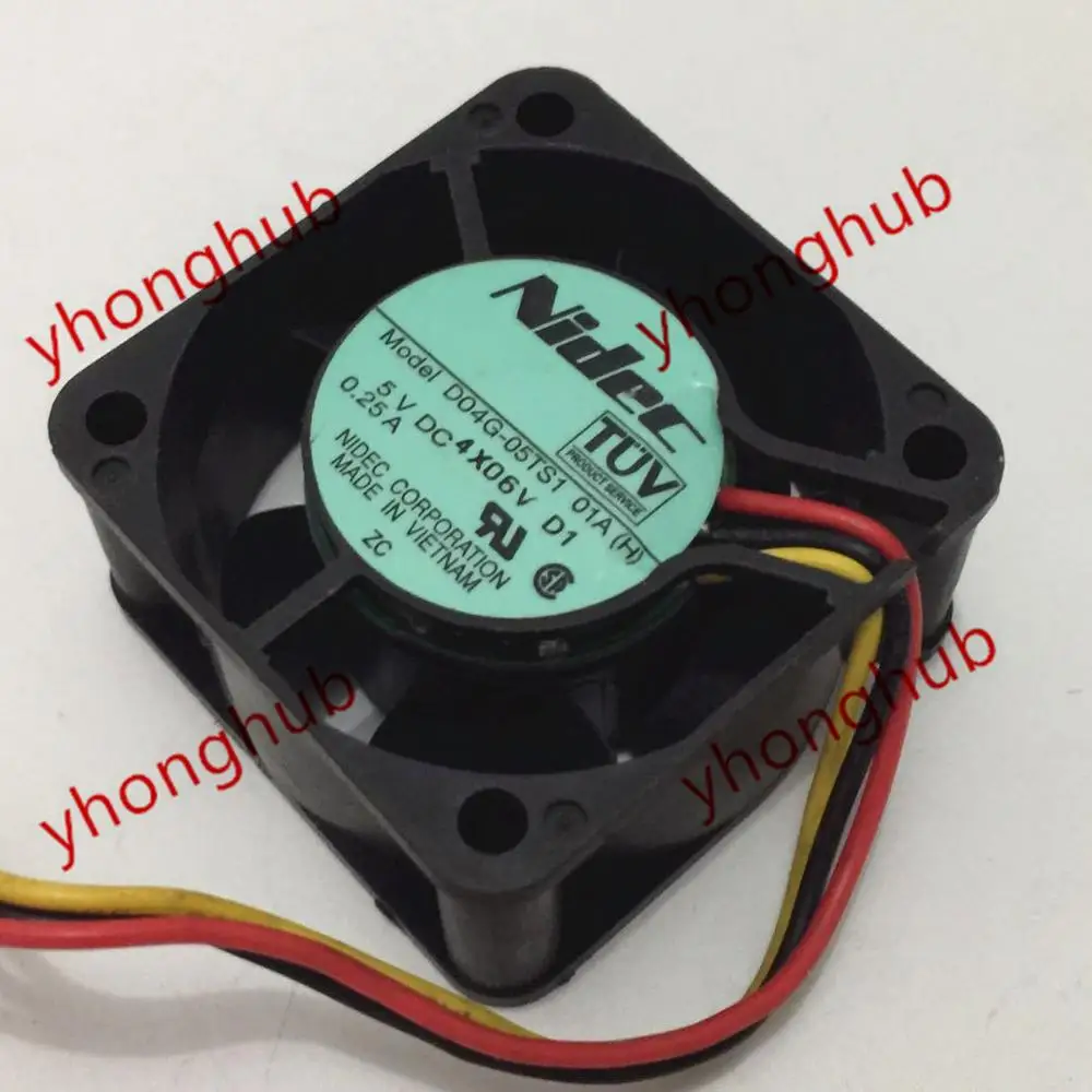 

Nidec D04G-05TS1 01A H DC 12V 0.18A 40x40x20mm Server Cooling Fan