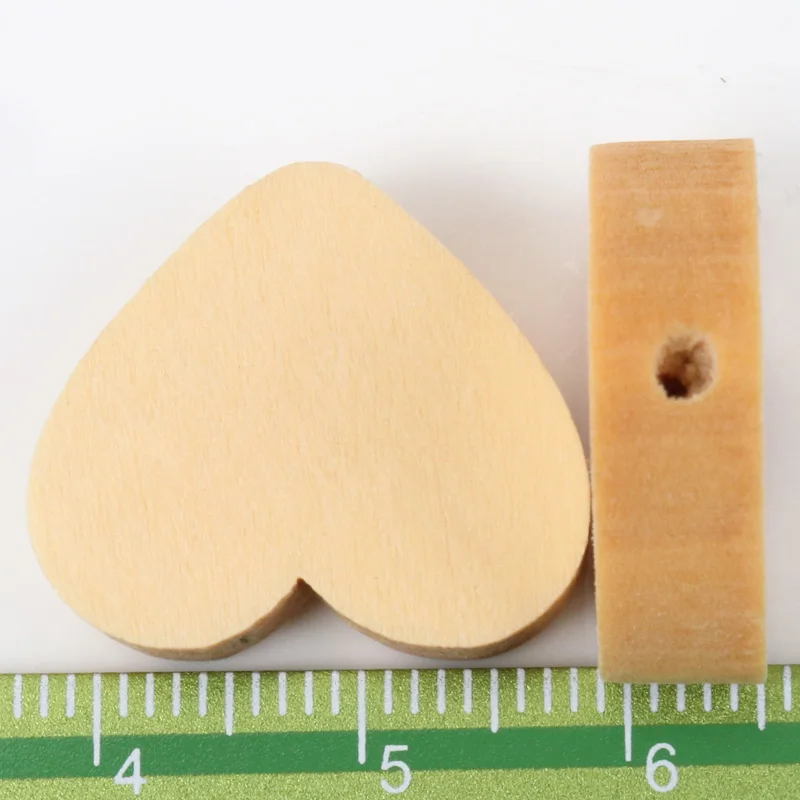 Natural Wooden Heart Wooden Spacer Beads For Jewelry making DIY kids 20mm 20pcs MT1481