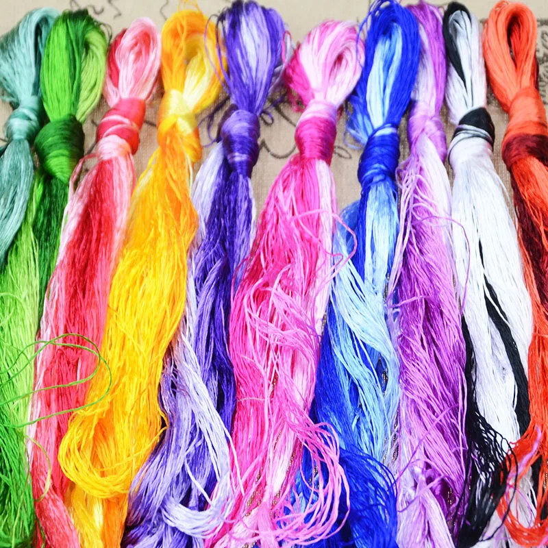 6 pieces Customizable thread-silk embroidery thread / embroidery Spiraea / silk line / Hand-embroidered  threads -