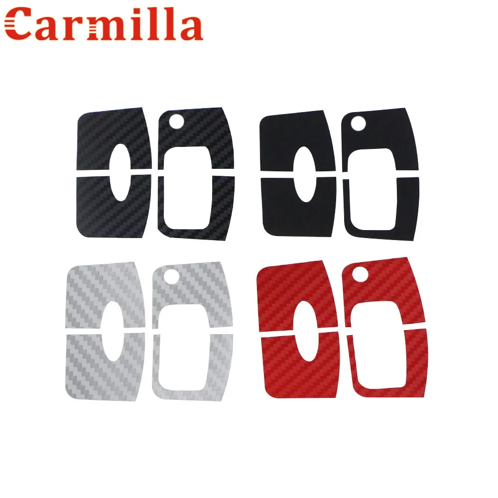 Carmilla Car Accessories Carbon Fiber Key Sticker Key stickers For Ford Fiesta For Focus 2 2009-2012 For Ecosport 2009-2016