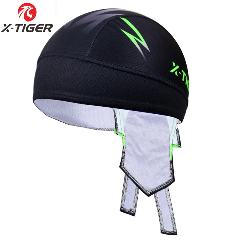 X-TIGER Bandana de poliéster 100% para bicicleta de montaña, gorro verde de harina para deportes al aire libre, pañuelo para la cabeza de pirata,