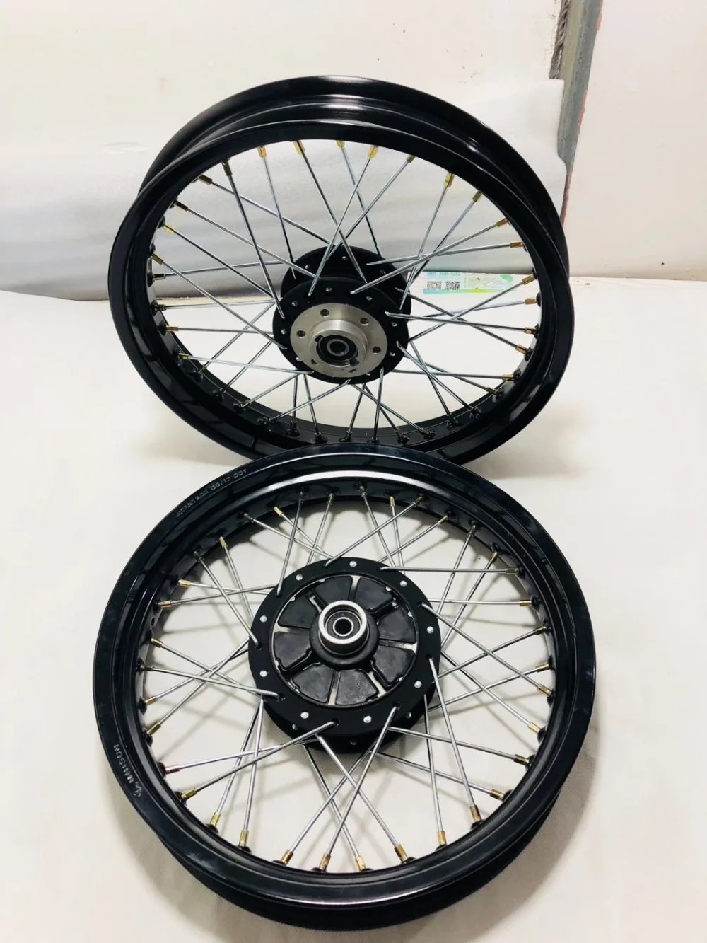 Aluminum Alloy GN250 Front Rear 1.85/2.15/2.5/3/3.5x17/18/19 Spokes Motorcycle Wheel Rims With Brake Sprocket Hub