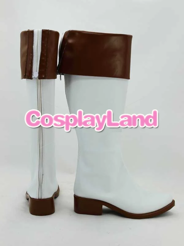 Customize Boots Kamigami no Asobi Apollon Agana Belea White Cosplay Boots Custom Any Size Anime Party Boots