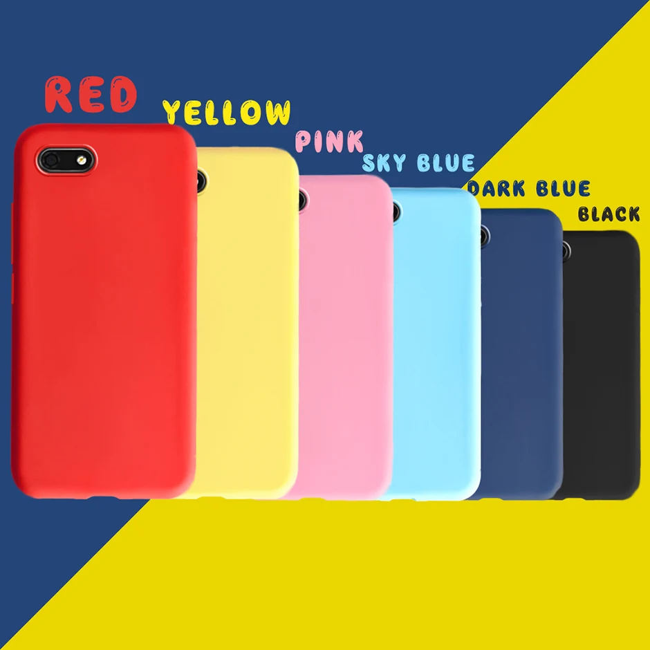 Candy Color Silicone Case For Huawei Y5 Prime 2018 Case Huawei Y5 2018 Soft TPU Back Cover Cases For Huawei Y5 Lite 2018 DRA-LX5