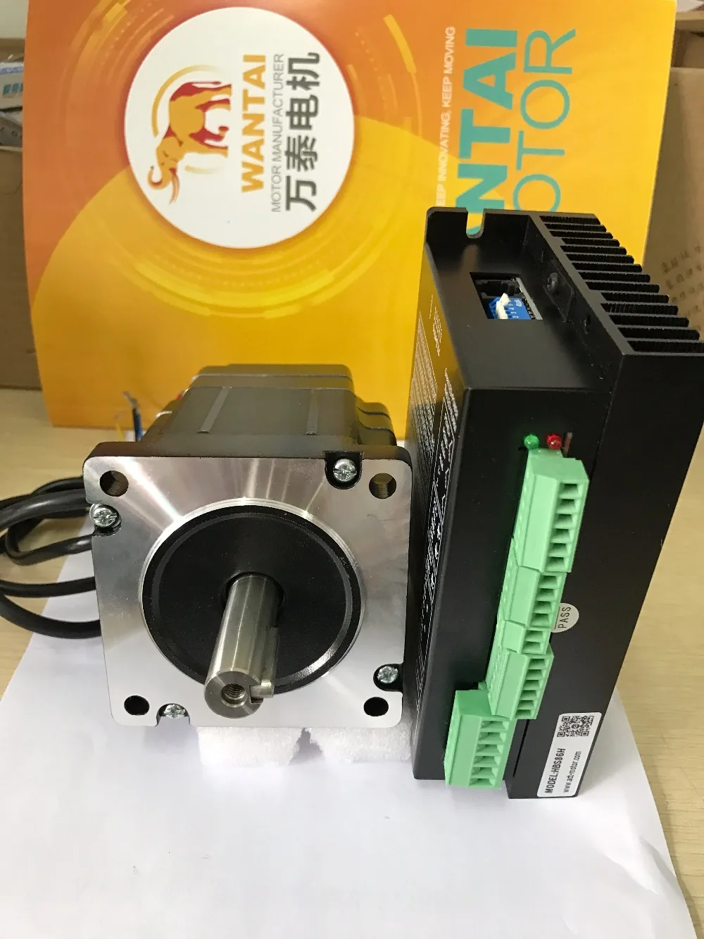 Wantai 4-Lead Nema23 closed loop stepper motor, 57HBM20-1000  4A 210N-cm(300oz-in) +servo driver CNC  Machine