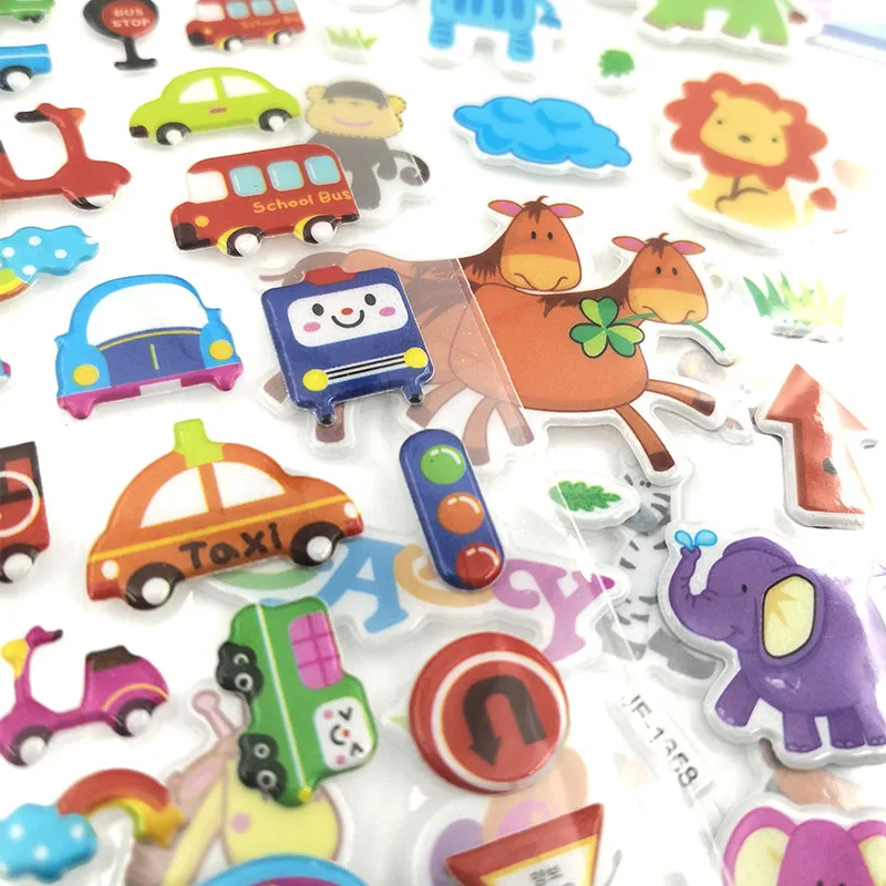 10 Sheets Random Children Stationery Stickers Cute Cartoon Animal Series Kids School Supplies Toy Stickers For Kids Gift