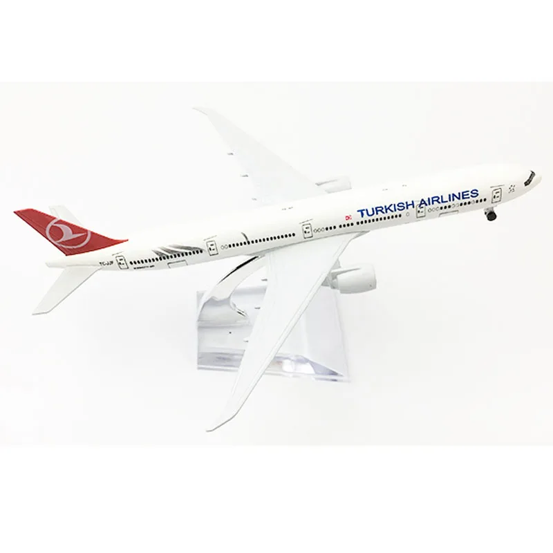 ダイキャストメタル飛行機,20cm,トルコ航空モデルb777,ボーイング777,ギフト玩具