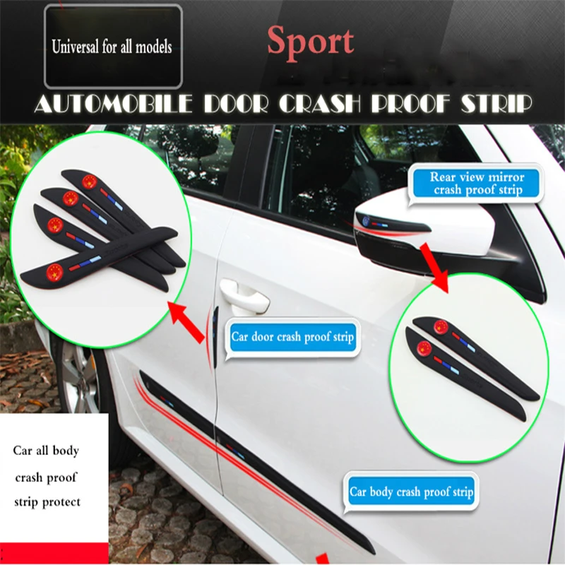 Car Rear View Mirror Crash Proof Strip Car Door Crash Proof Strip Car Styling For Nissan qashqai tiida almera juke primera Sunny