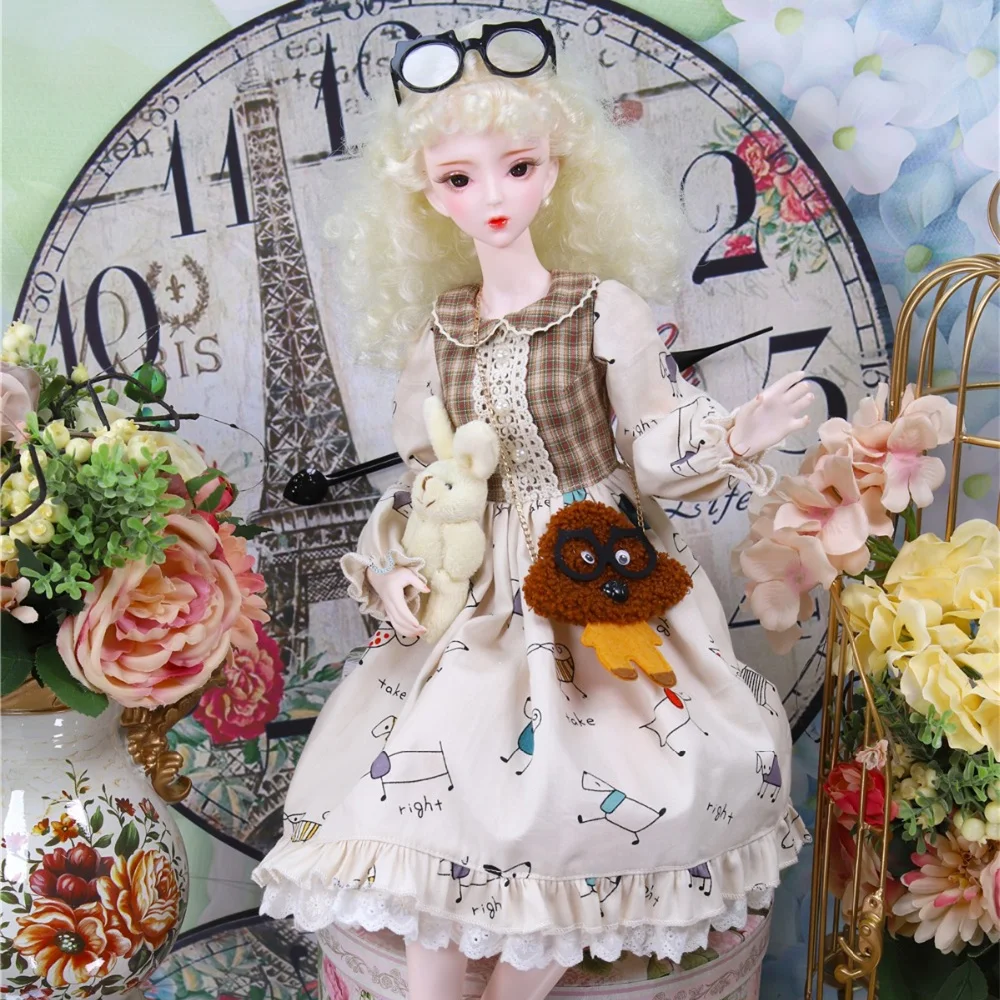 

1/3 BJD doll Joint Body xiao-bai with makeup include outfit shoes hair and Gift box gift toys high quality ICY,SD