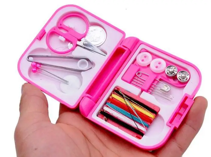 

200pcs mini Travel Sewing Kits Box Needle Threads Scissor Thimble Home Tools SN911