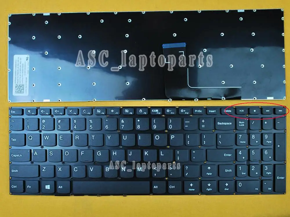 Hoa Kỳ Mới QWERTY Bàn Phím Dành Cho Laptop Lenovo IdeaPad 310 Touch-15ISK 310-15ISK V310-15ISK Lapotp Đen Không Có Khung