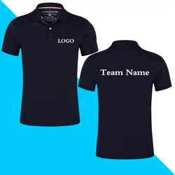 Polos classiques monochromes à manches courtes, logo photo, design imprimé personnalisé, uniforme de société du personnel d'affaires, qualité supérieure, été