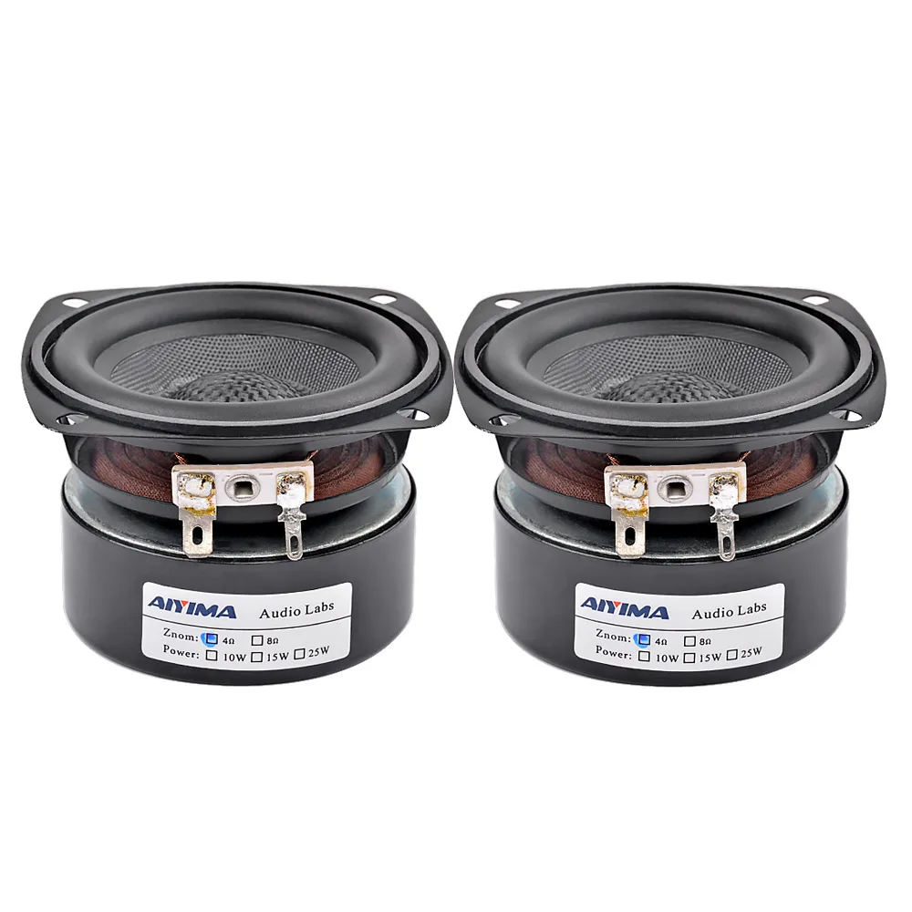 Imagem -03 - Aiyima-altifalantes de Áudio Portáteis com Gama Completa Alto-falante de Música Hifi Faça Você Mesmo para Home Theater Ohm Ohm 20w Pcs