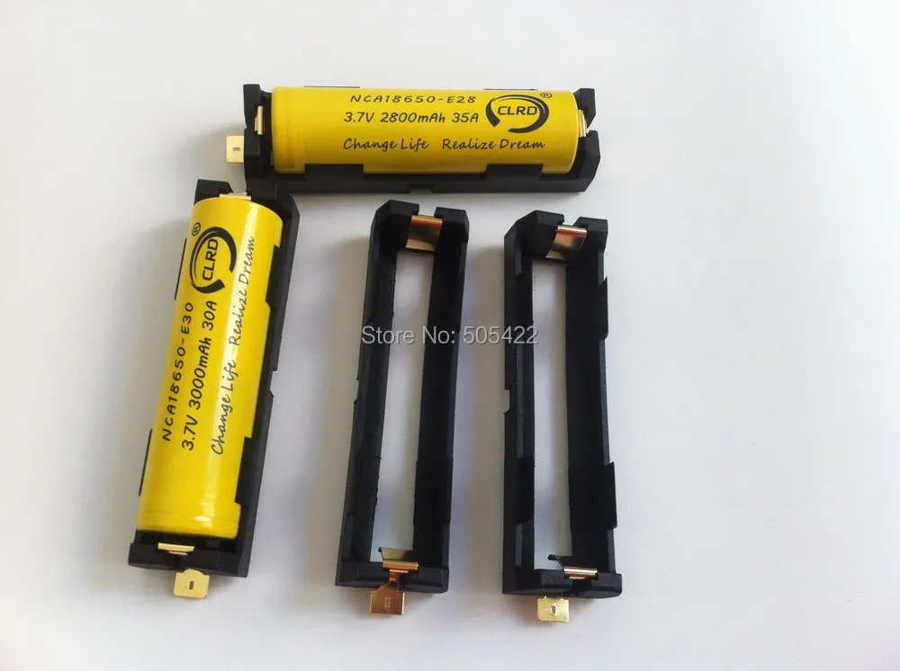 200pcs/lot wholesale Single slot 18650 battery holder 18650 battery holder SMT/ SMD holder