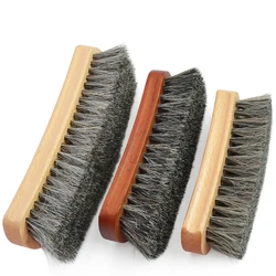 Superior horsehair brush, shoe brush, suede soft fur shoes cleaning and dust removal tools