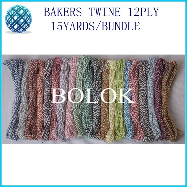 

20 kinds color Cotton Baker twine for gift packing15yards/bundle (40pcs/lot)free shipping